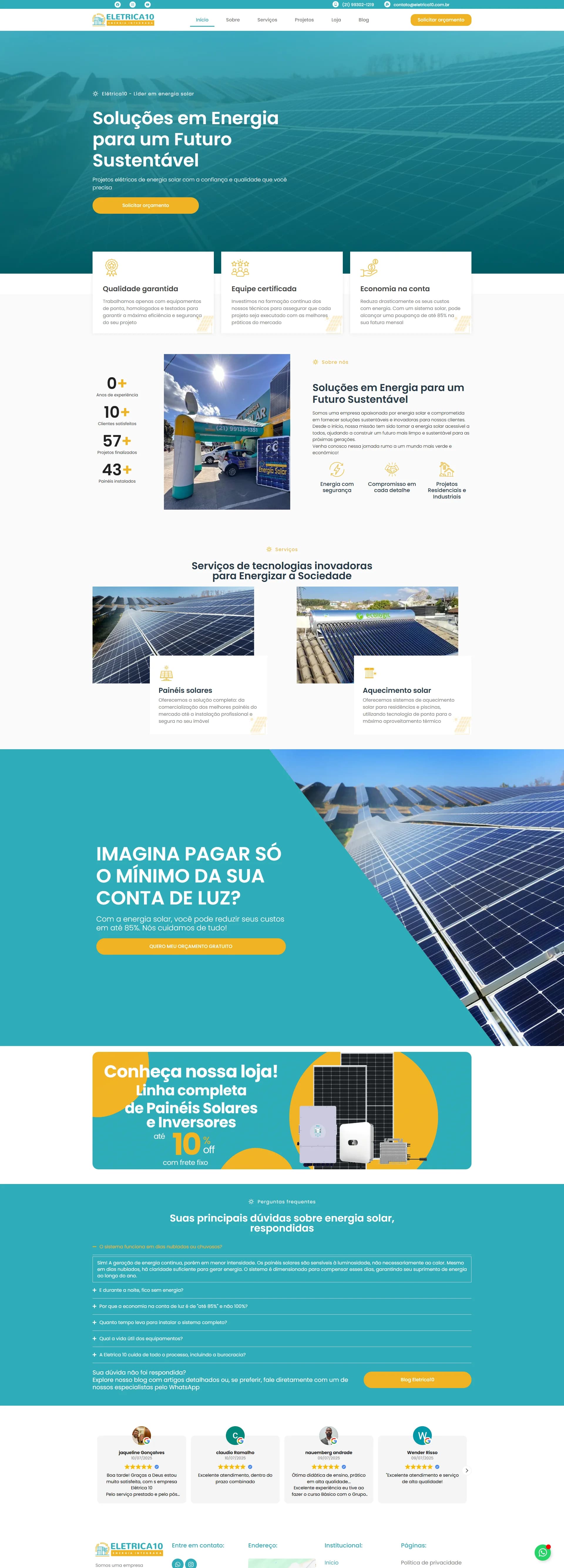 Elétrica 10 - Landing Page